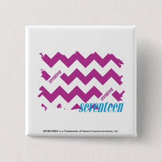 ZigZag Paars 3 Vierkante Button 5,1 Cm (Voorkant)