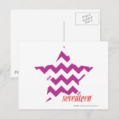 ZigZag Paars 4 Briefkaart (Voorkant / Achterkant)