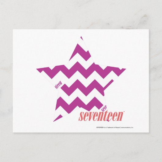 ZigZag Paars 4 Briefkaart (Voorkant)