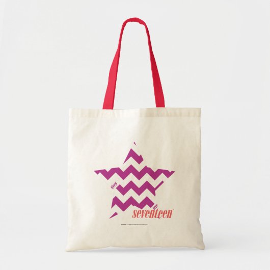 ZigZag Paars 4 Tote Bag (Voorkant)