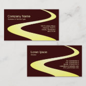 ZigZag Path - Gele schaduwen op bruin 330000 Visitekaartje (Voorkant / Achterkant)