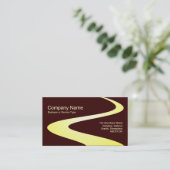 ZigZag Path - Gele schaduwen op bruin 330000 Visitekaartje (Staand voorkant)