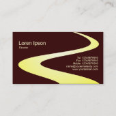 ZigZag Path - Gele schaduwen op bruin 330000 Visitekaartje (Achterkant)