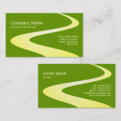 ZigZag Path - Gele schaduwen op de groene 669900 Visitekaartje (Voorkant / Achterkant)