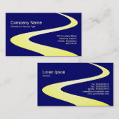 ZigZag Path - Gele schaduwen op donkerblauw Visitekaartje (Voorkant / Achterkant)