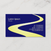 ZigZag Path - Gele schaduwen op donkerblauw Visitekaartje (Achterkant)