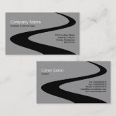 ZigZag Path - Grijs Visitekaartje (Voorkant / Achterkant)