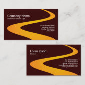 ZigZag Path - Oranje met Dark Brown 330000 Visitekaartje (Voorkant / Achterkant)