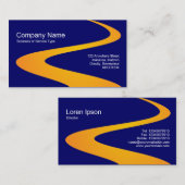 ZigZag Path - Oranje met donkerblauw Visitekaartje (Voorkant / Achterkant)