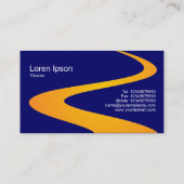ZigZag Path - Oranje met donkerblauw Visitekaartje (Achterkant)