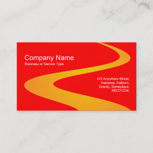 ZigZag Path - Oranje met rood Visitekaartje