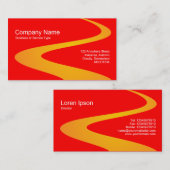 ZigZag Path - Oranje met rood Visitekaartje (Voorkant / Achterkant)