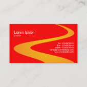 ZigZag Path - Oranje met rood Visitekaartje (Achterkant)