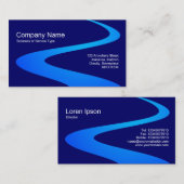 ZigZag Path - Shades of Blue Visitekaartje (Voorkant / Achterkant)