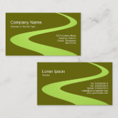 ZigZag Path - Shades of Green Visitekaartje (Voorkant / Achterkant)