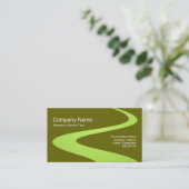 ZigZag Path - Shades of Green Visitekaartje (Staand voorkant)