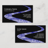 ZigZag Path - Waterpad - op zwart Visitekaartje (Voorkant / Achterkant)