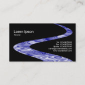 ZigZag Path - Waterpad - op zwart Visitekaartje (Achterkant)