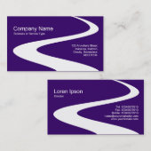 ZigZag Path - White on Deep Paars 330066 Visitekaartje (Voorkant / Achterkant)