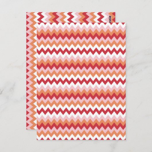 Zigzag patroon 2 briefkaart (Voorkant / Achterkant)