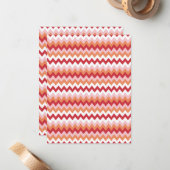 Zigzag patroon 2 notitiekaartje (Voorkant / Achterkant in situ)