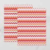 Zigzag patroon 2 notitiekaartje (Voorkant / Achterkant)