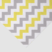 Zigzag Patroon, Chevron Pattern, Geel, Grijs Tissuepapier (Detail)