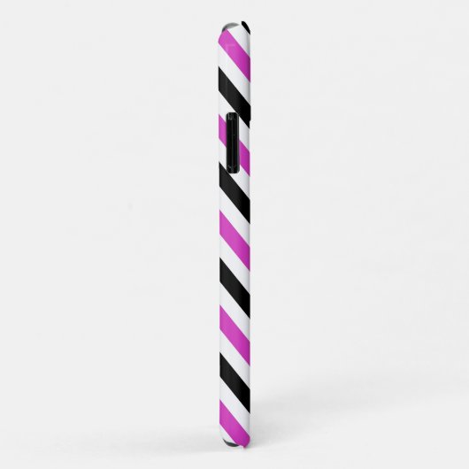 Zigzag Patroon, Chevron Pattern, Roze, Zwart Case-Mate iPhone Case (Achterkant/rechts)