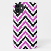 Zigzag Patroon, Chevron Pattern, Roze, Zwart Case-Mate iPhone Case (Achterkant)
