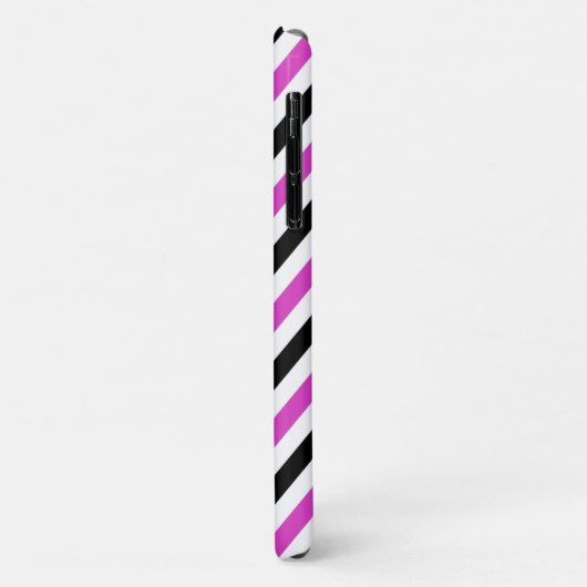 Zigzag Patroon, Chevron Pattern, Roze, Zwart Case-Mate iPhone Case (Achterkant/links)