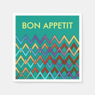 ZIGZAG patroon - gekleurd + jouw tekst Servetten