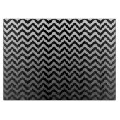 ZIGZAG patroon - grijze gradiënten + uw rug. Snijplank (Voorkant)