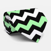 Zigzag patroon (groen, met) stropdas (Opgerold)