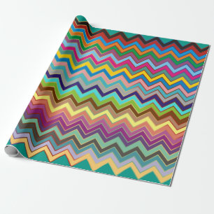 ZIGZAG patroon - kleur + uw ideeën Cadeaupapier