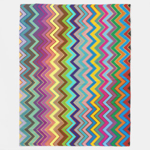 ZIGZAG patroon - kleur + uw ideeën Fleece Deken