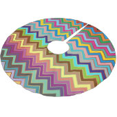 ZIGZAG patroon - kleur + uw ideeën Kerstboom Rok (Gekanteld)