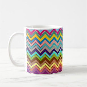 ZIGZAG patroon - kleur + uw ideeën Koffiemok