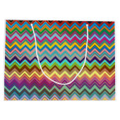 ZIGZAG patroon - kleur + uw ideeën Large Cadeautasje (Achterkant)