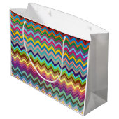 ZIGZAG patroon - kleur + uw ideeën Large Cadeautasje (Achterkant Gekanteld)