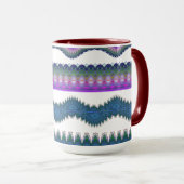 Zigzag Patroon Koffiemok Mok (Voorkant rechts)
