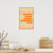 Zigzag patroon Motivatie Poster (Keuken)