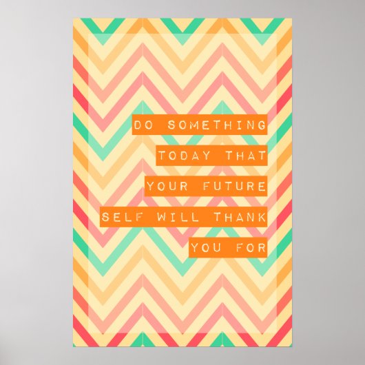 Zigzag patroon Motivatie Poster (Voorkant)