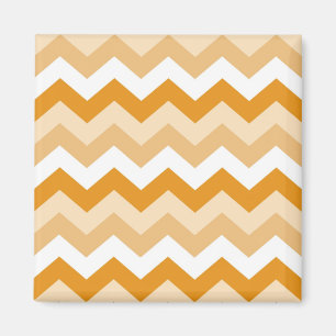 Zigzag patroon (Oranje en met) Magneet