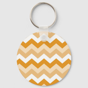 Zigzag patroon (oranje en met) sleutelhanger