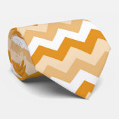 Zigzag patroon (oranje en met) stropdas (Opgerold)