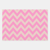 Zigzag Patroon Perzik en Roze Chevron Inpakpapier Vel (Voorkant 2)