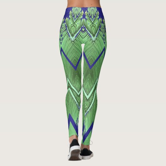 Zigzag patroon "Ratti_Creative_Arts" Leggings (Achterkant)