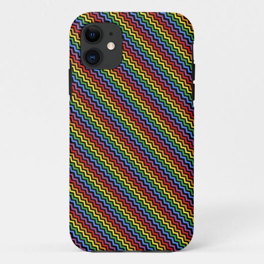 ZigZag Patroon Regenboog Case-Mate iPhone Case (Achterkant)