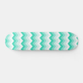 Zigzag patroon (Turquoise, groen) Skateboard (Horizontaal)