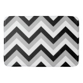 Zigzag Patroon Zwart Grijs Wit Badmat (Voorkant)